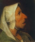 BRUEGEL, Pieter the Elder Portrait of an Old Woman  gfhgf Sweden oil painting artist